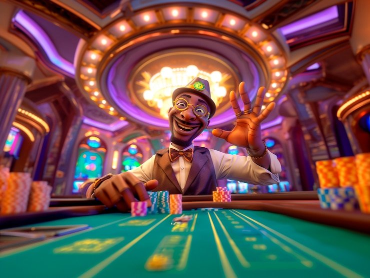 Live dealer roulette table with multi-camera angles